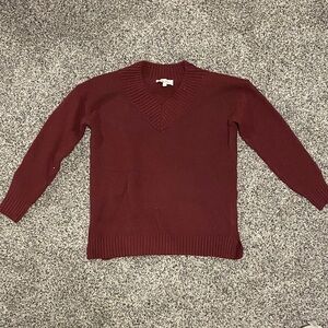 Pink Rose Maroon Knit Sweater